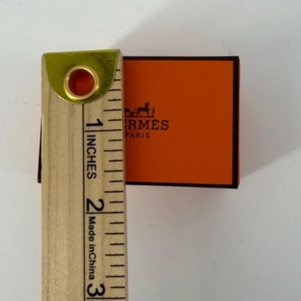 Hermes Paris Small Orange Jewelry Gift Box Sliding Drawer 2.5x1.5x1.5 Inch